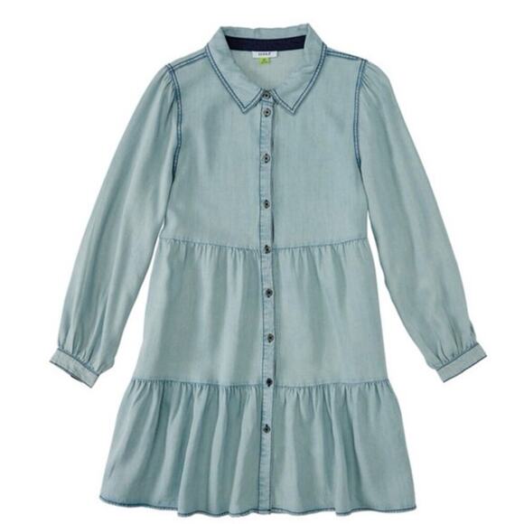 Serra Dresses & Skirts - Serra Ladies Tiered Chambray Dress Light Wash Size L